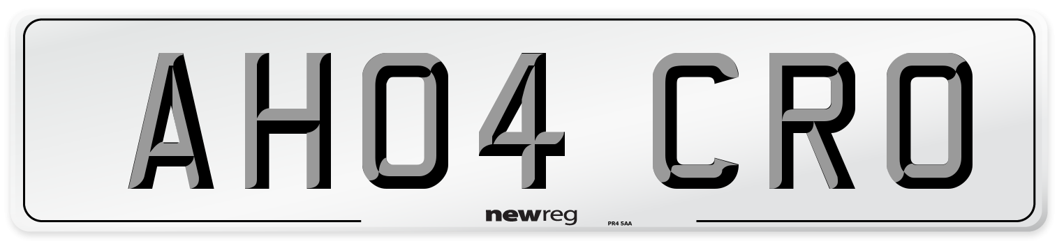 AH04 CRO Number Plate from New Reg